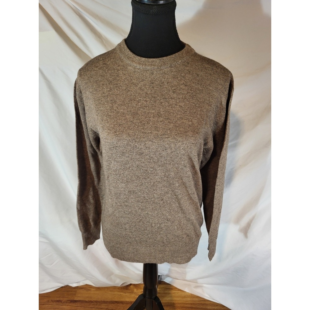 100% exclusive cashmere handmade in‎ nepal sweater Size Small Beige Crew Neck